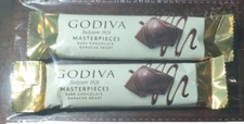 Godiva Masterpieces Dark Chocolate Heart 2 Pkgs As Shown-New(See Below)-SHIP 24H