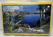 FX Schmid Puzzle 1500 Pc Crater Lake National Park Vintage Puzzle 1996 Larry Eif