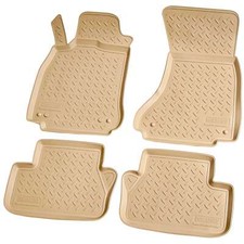 Gummi Fussmatten für AUDI A4 B8 8K | B9 8W | Limo Avant | ab 2007> | beige Rand