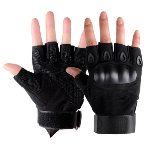 Military Tactical Glove Winter Half Finger Fingerless Gloves Army Combat Hunting - Picture 4 of 12