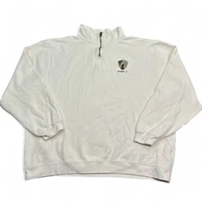 Disney Cast Member Exclusive 1/4 Zip Pullover Adult Size 2XL XXL Ivory White