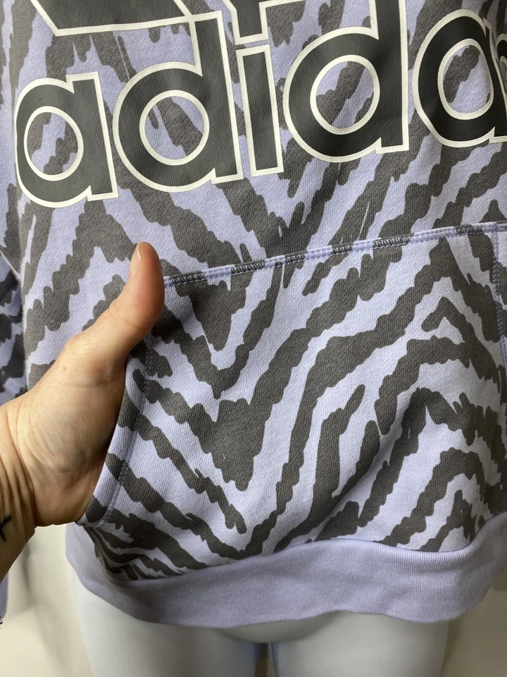 Adidas Niñas Sudadera con Capucha Estampado Animal Talla Grande 14 Deportiva Ropa de Calle Patinadora Niña Foto 4 de 4