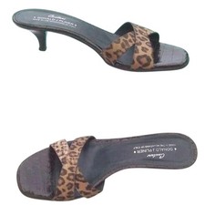 Donald Pliner Metallic Hair Calf Gator Leather Strappy Sandal Shoe NWT New 225
