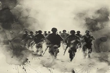 US MILITARY ARMY AIR FORCE SOLDIER STRETCHED CANVAS WALL ART READY TO HANG MC46