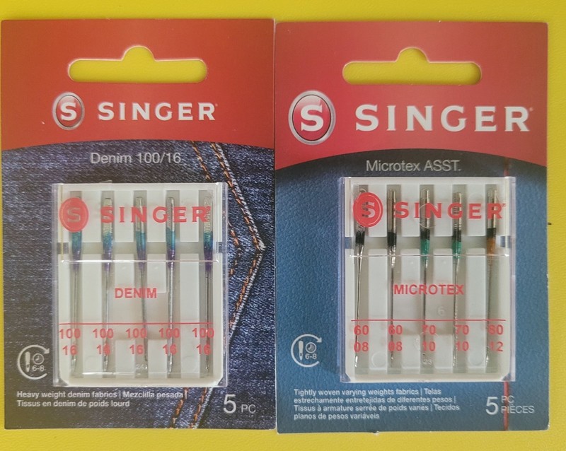SINGER DENIM 100/16 and MICROTEX ASST Sewing Machine Needles SET NEW