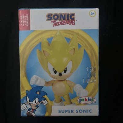 Sonic Hedgehog Classic Figure Super Sonic Jakks NIB Jakks