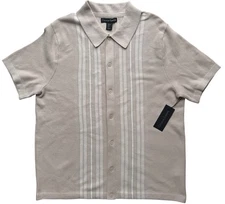 Christian Lacroix Men’s S/SLVS Cotton Sweater Knit Size XL New with Tags tan col