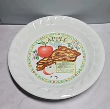 Vintage Himark The Golden Pie Collection Apple Pie Recipe Plate 10.5” Korea
