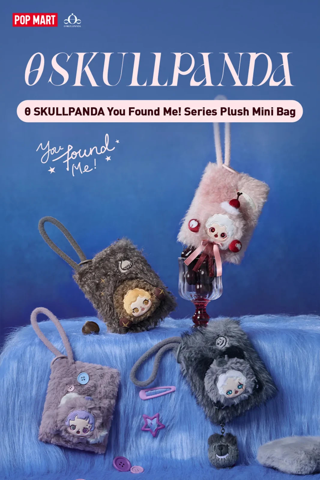 Pop Mart - SKULLPANDA You Found Me! Series Plush Mini Bag (Full Set)