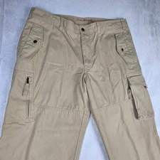 Eddie Bauer Pants Men's 38x30 Beige Cargo Pockets Outdoor Hiking Workwear Bottom