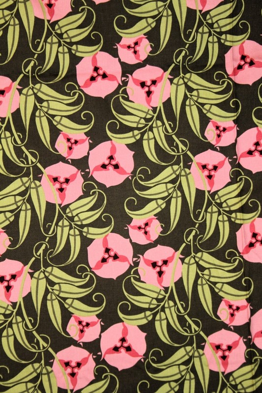 Rare AMY BUTLER Pink Flower NIGELLA PASSION VINE 54x84" ROWAN FABRICS Over 2 YDS