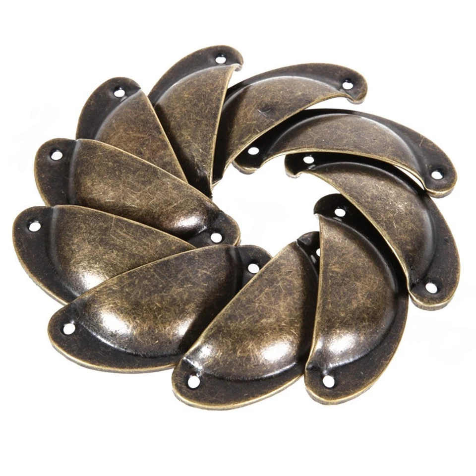 Набор из 12 ручек Half Moon Cup для дверей и ящиков шкафов - Изображение 4 из 4