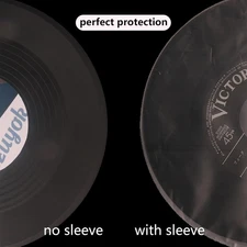 Vinyl Record Storage 10 Inch Inner Sleeves Anti Static Round Bottom Protective
