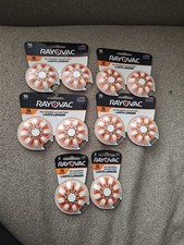Lot of 5 RAYOVAC 16-Pack Size 13 Hearing Aid Batteries Exp 2025 NEW 80 Batteries