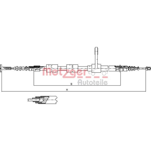Metzger 251.31 Seilzug Feststellbremse FüR Alfa Romeo 156 GT 932 937-image