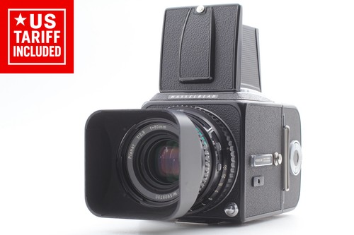 【Exc+5 w/ Hood】 Hasselblad 500C/M Black Body Planar C 80mm f/2.8 Lens From JAPAN