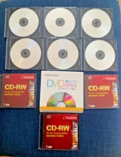 BLANK Memorex DVD+RW 4X 4.7 GB/Go | 120” (6) & (3) BLANK Imation CD-RW 650mb 74”