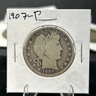1907 P BARBER HALF DOLLAR  Silver 50c