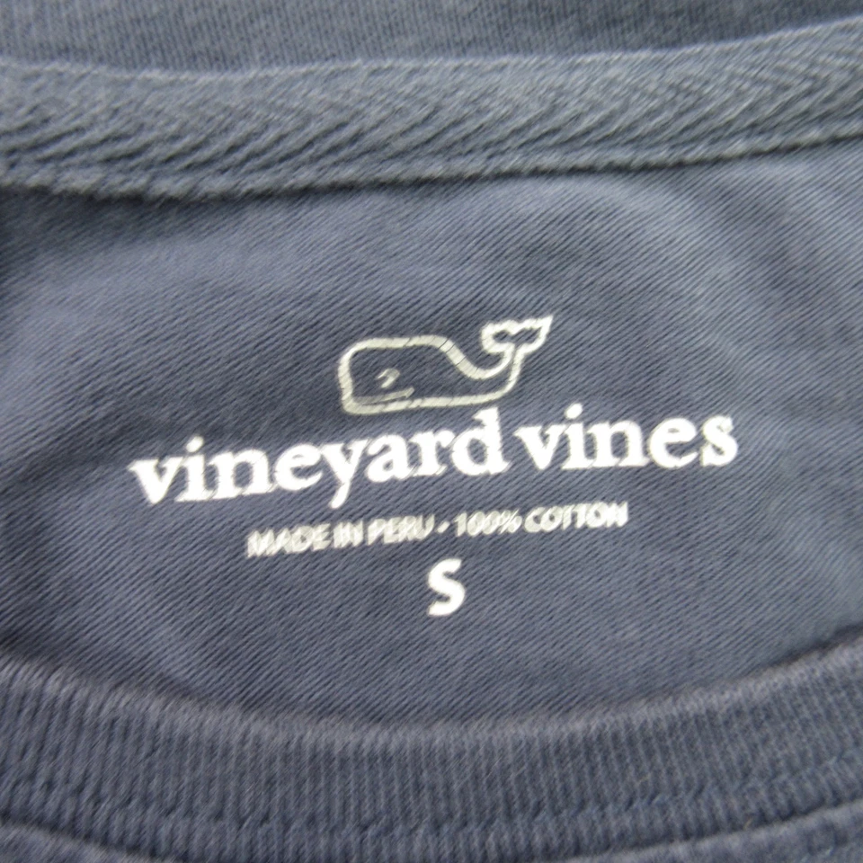Vineyard Vines Shirt Girls Small Blue Long Sleeve Pocket Crew Neck Casual - Image 3 of 4