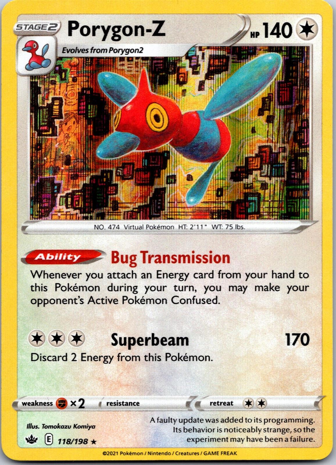 Porygon-Z 118/198 Rare Chilling Reign Pokemon Reverse Holo Near Mint