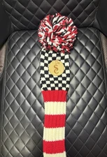 Knit Driver Headcover Red Black White Similar To Fore Ewe EUC
