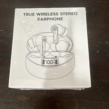 True Wireless Stereo Bluetooth Earbuds In-Ear w/ Charging Case  Display