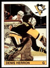 1985-86 O-Pee-Chee Denis Herron Pittsburgh Penguins #186