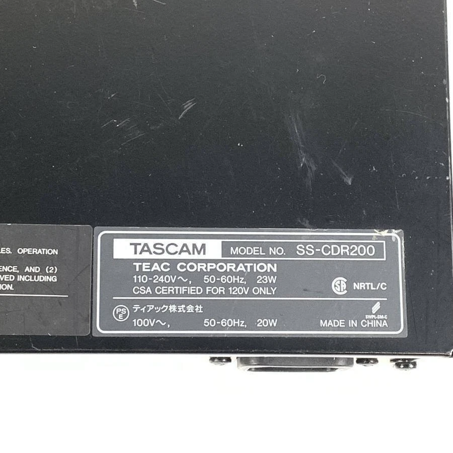TASCAM SS-CDR200 Solid State CD Stereo Audio Recorder - Image 4 of 4