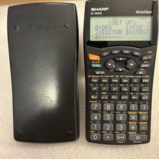 SHARP Write View Scientific Calculator EL-W535 w/Hardcover Slide Shell TESTED