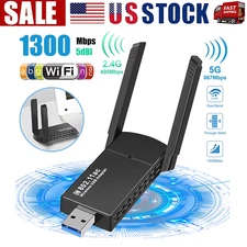 USB 3.0 Wireless WIFI Adapter 1300Mbps Long Range Dongle Dual Band Network lot