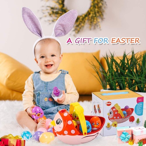Baby Easter Egg Toy, Toddler Easter Basket for 1 2 3 4 5 Year Old Boys & Girl... - Picture 5 of 9