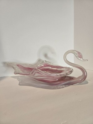 Pink Swan Marigold Brand by Don Jones Jolly Glassblowers Ozark Art Glass