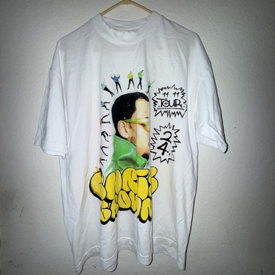 #ad Chris Brown 11:11 Tour 2024 Short Sleeve Promo Music Merch Shirt Men Large White $39.00