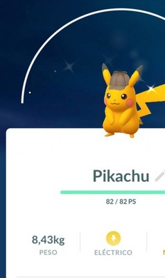 Pokémon Go-Shiny Pikachu- Detective hat -TRADE-Trade Registered Or 30 Days !