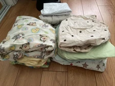 Baby Crib Bed Sheets 7 Pc Plus Diaper Changing Cover