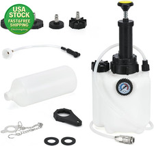 3L Manual Brake Bleeder Pump Kit with 4 Adapters for Most Vehicles