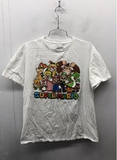 Super Mario Men's White Nintendo Character Group Graphic T-Shirt Size L