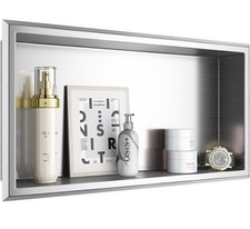 Stainless Steel Shower Niche 24" X 12", No Tile Needed Wall Niche, Recessed S...