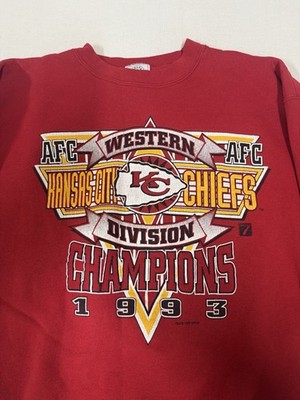 Kansas City Chiefs 1993 Sweatshirt Logo 7 Champions Crewneck Pullover XL 149