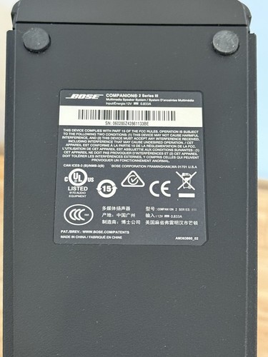 Bose Companion 2 Series III Multimedia Computer Speakers & power cord tested - 第 3/3 張圖片