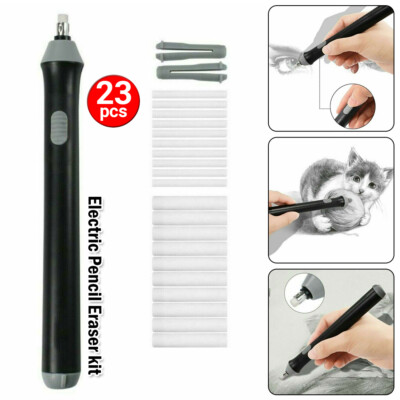 Elektrischer Bleistift Radierer Set mit 20 Stück Gummiminen Highlights Skizze Zeichnung