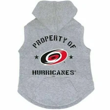 CAROLINA HURRICANES DOG CAT PET PREMIUM HOODIE BUTTON UP SWEATSHIRT XS LARGE