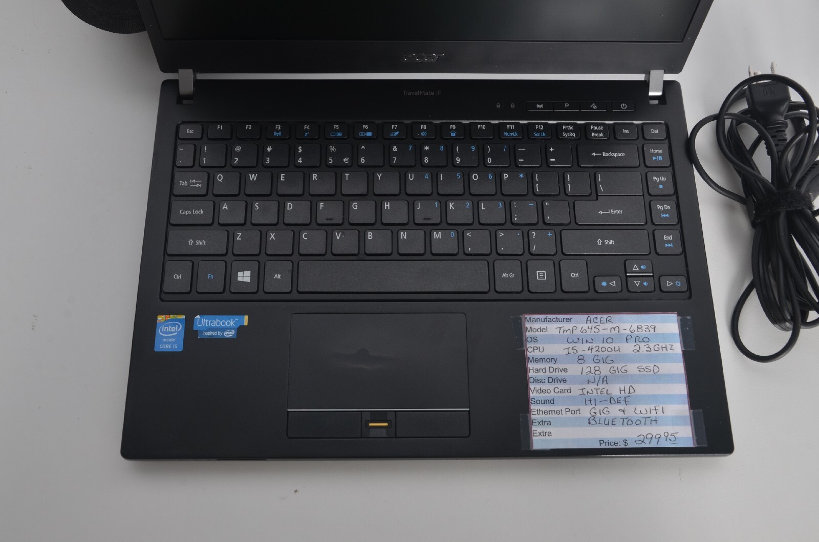 Acer Travelmate IP P645 i5-4200U 2.3Ghz 8GB 128GB SSD Laptop TMP645-M-6839 Works - Picture 5 of 13