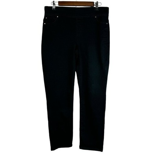 Kim Rogers Tummy Control Straight Leg Pull-On Straight Damenjeans 8 Durchschnitt schwarz