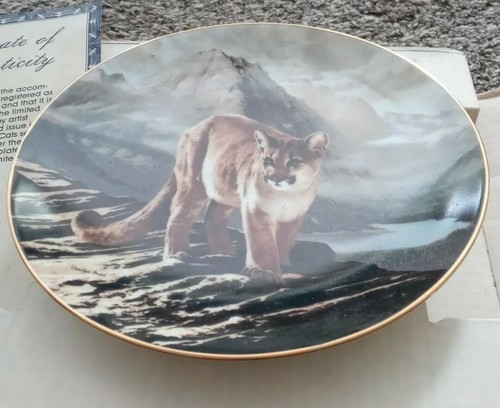 COUGAR W. S. George Hallmark collector plate CHARLES FRACE NEW 1991 LIMITED - Picture 2 of 9