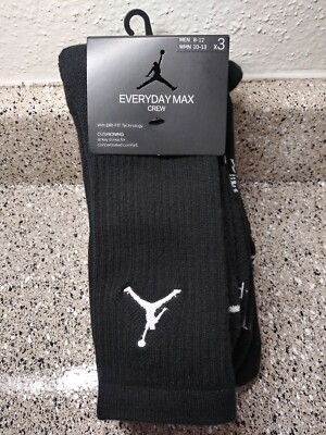 ウェア Supreme Jordan Crew SocksBlack Supreme Jordan Crew Socks 2 pack Black Size: Large | eBay