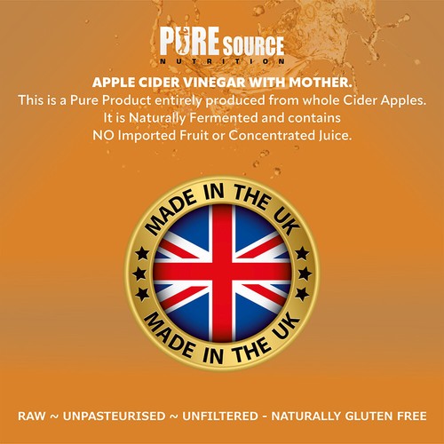 PURE RAW Apple Cider Vinegar with Mother 5 L Applecider Weight Loss Detox - Picture 10 of 10