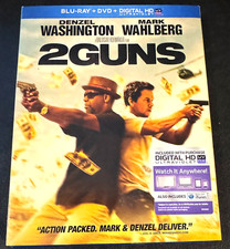 2 Guns (Blu-ray + DVD, 2013, 2-Discs)- Denzel Washington Mark Wahlberg- Like New