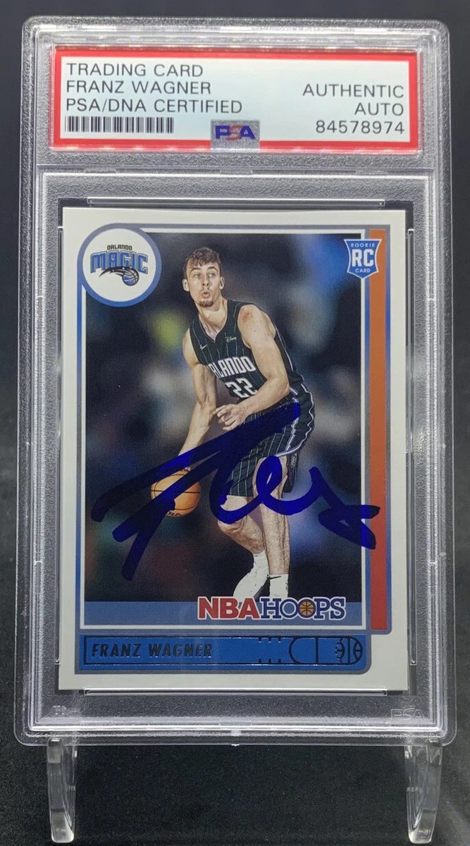 Franz Wagner Signed 2021-22 Nba Hoops Rookie Card Auto RC PSA COA 