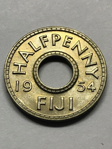 1954 Fiji 1/2 Penny — photo from the most recent tracked eBay sale